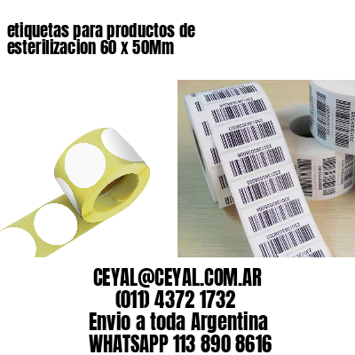 etiquetas para productos de esterilizacion 60 x 50Mm