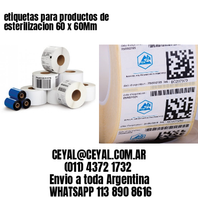 etiquetas para productos de esterilizacion 60 x 60Mm
