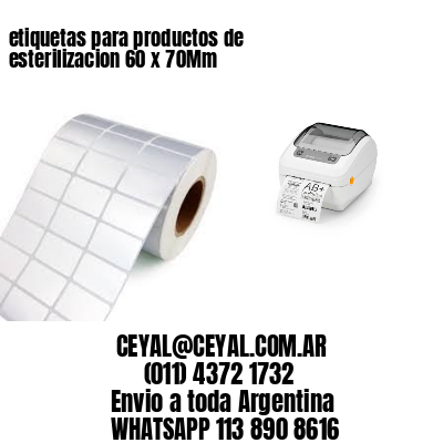 etiquetas para productos de esterilizacion 60 x 70Mm