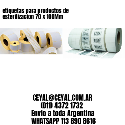 etiquetas para productos de esterilizacion 70 x 100Mm