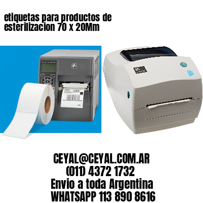 etiquetas para productos de esterilizacion 70 x 20Mm