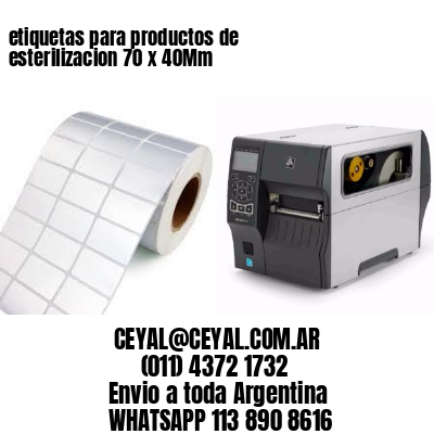 etiquetas para productos de esterilizacion 70 x 40Mm