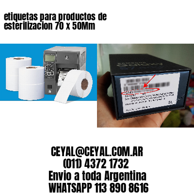etiquetas para productos de esterilizacion 70 x 50Mm