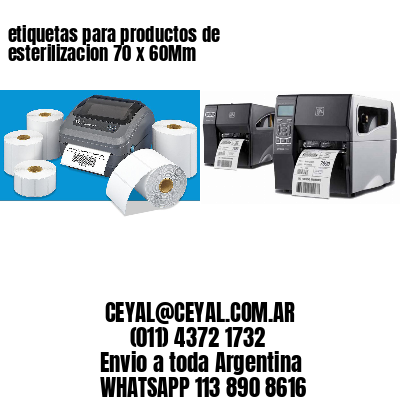 etiquetas para productos de esterilizacion 70 x 60Mm