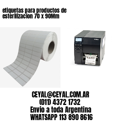 etiquetas para productos de esterilizacion 70 x 90Mm