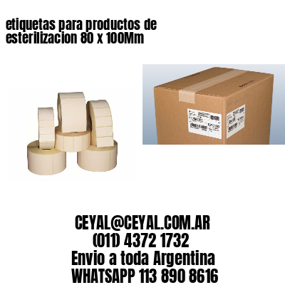 etiquetas para productos de esterilizacion 80 x 100Mm