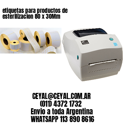 etiquetas para productos de esterilizacion 80 x 30Mm