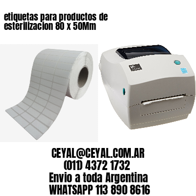 etiquetas para productos de esterilizacion 80 x 50Mm