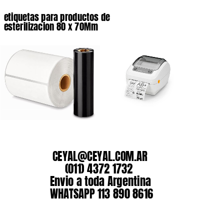 etiquetas para productos de esterilizacion 80 x 70Mm
