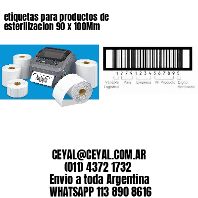 etiquetas para productos de esterilizacion 90 x 100Mm