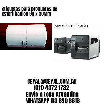 etiquetas para productos de esterilizacion 90 x 20Mm