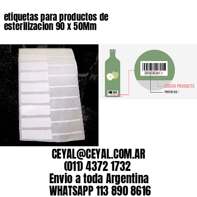 etiquetas para productos de esterilizacion 90 x 50Mm