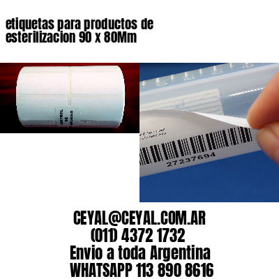 etiquetas para productos de esterilizacion 90 x 80Mm