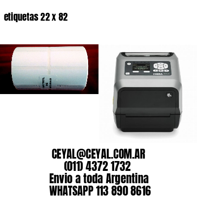 etiquetas 22 x 82