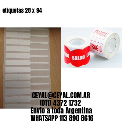 etiquetas 28 x 94