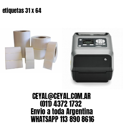 etiquetas 31 x 64