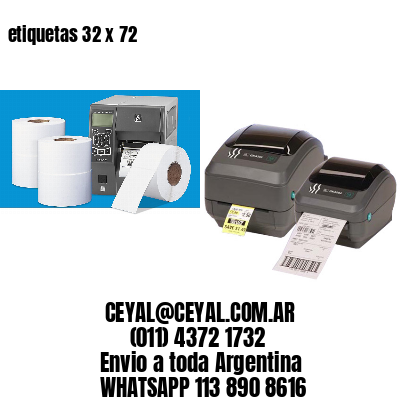 etiquetas 32 x 72