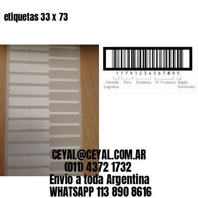 etiquetas 33 x 73