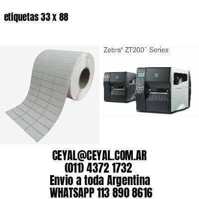 etiquetas 33 x 88