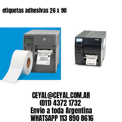 etiquetas adhesivas 26 x 90