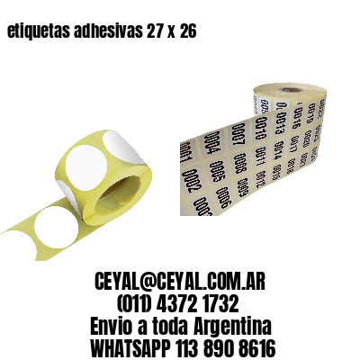 etiquetas adhesivas 27 x 26