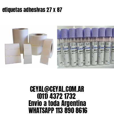 etiquetas adhesivas 27 x 87