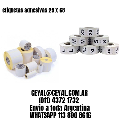 etiquetas adhesivas 29 x 68