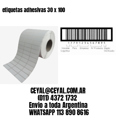 etiquetas adhesivas 30 x 100