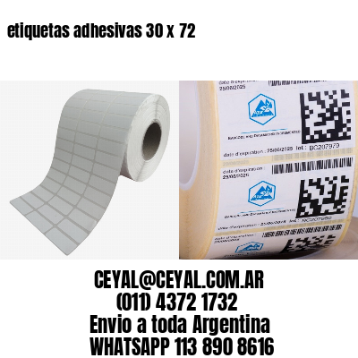 etiquetas adhesivas 30 x 72