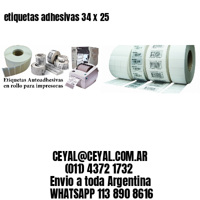 etiquetas adhesivas 34 x 25