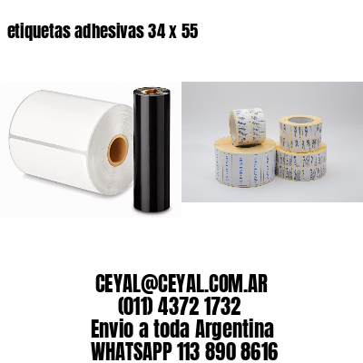 etiquetas adhesivas 34 x 55