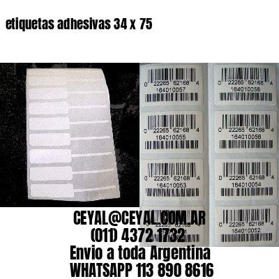 etiquetas adhesivas 34 x 75