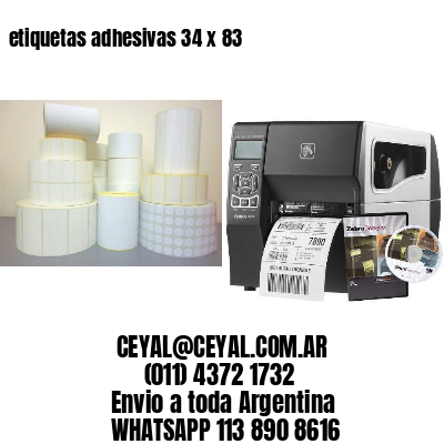 etiquetas adhesivas 34 x 83