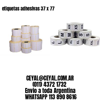 etiquetas adhesivas 37 x 77