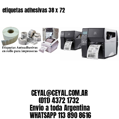 etiquetas adhesivas 38 x 72