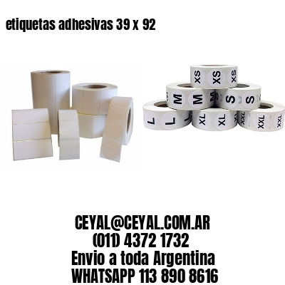 etiquetas adhesivas 39 x 92