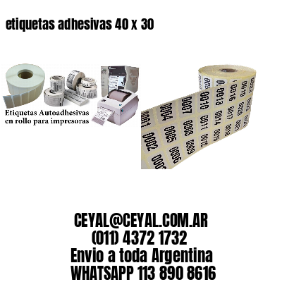 etiquetas adhesivas 40 x 30