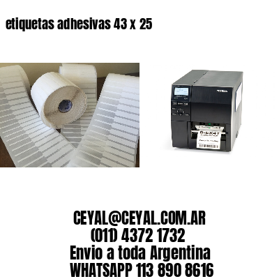 etiquetas adhesivas 43 x 25