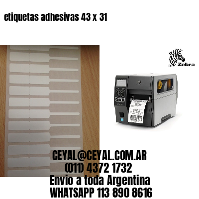 etiquetas adhesivas 43 x 31