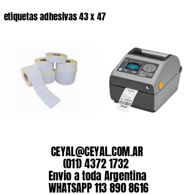 etiquetas adhesivas 43 x 47