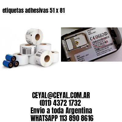 etiquetas adhesivas 51 x 81