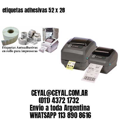 etiquetas adhesivas 52 x 28