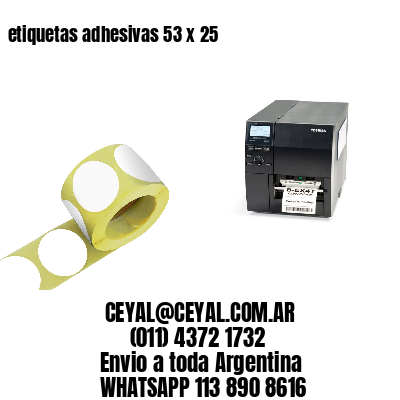 etiquetas adhesivas 53 x 25