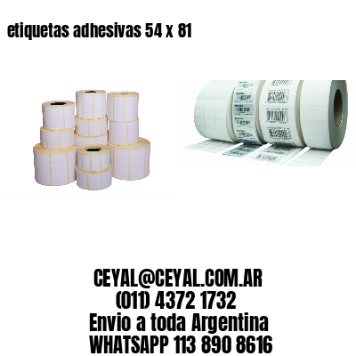 etiquetas adhesivas 54 x 81