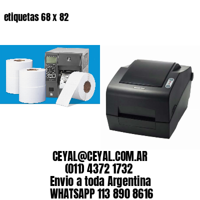 etiquetas 68 x 82