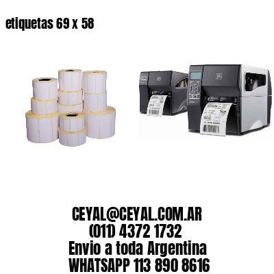 etiquetas 69 x 58