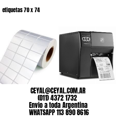 etiquetas 70 x 74