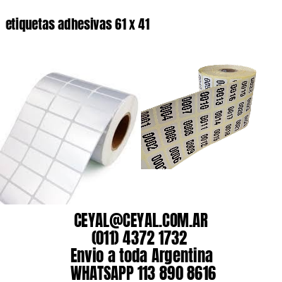 etiquetas adhesivas 61 x 41