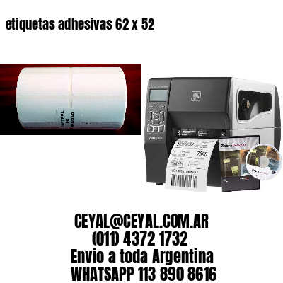 etiquetas adhesivas 62 x 52