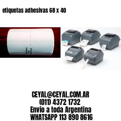 etiquetas adhesivas 68 x 40